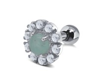 Green Aventurine CZ Ear Piercing TIP-2803